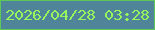 文字の大きさ：2、枠の色：5bc858、背景の色：4f8499、文字の色：94f55f 無料ブログパーツのブログ時計