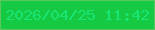 文字の大きさ：5、枠の色：5bc85d、背景の色：15ca42、文字の色：18e573 無料ブログパーツのブログ時計