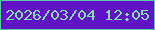 文字の大きさ：3、枠の色：5bc8a9、背景の色：5f13c5、文字の色：87dcb2 無料ブログパーツのブログ時計