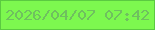 文字の大きさ：5、枠の色：5bca41、背景の色：7df84f、文字の色：6fc05f 無料ブログパーツのブログ時計
