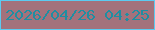 文字の大きさ：4、枠の色：5bcbf1、背景の色：a3727c、文字の色：1f8ea2 無料ブログパーツのブログ時計