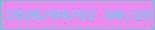 文字の大きさ：5、枠の色：5bcecc、背景の色：ec89ef、文字の色：49ddf7 無料ブログパーツのブログ時計
