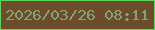 文字の大きさ：2、枠の色：5bd55a、背景の色：6b4d2b、文字の色：88a46e 無料ブログパーツのブログ時計