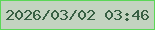 文字の大きさ：4、枠の色：5bd757、背景の色：c3d3c0、文字の色：385f43 無料ブログパーツのブログ時計