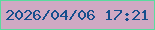 文字の大きさ：3、枠の色：5bdb9e、背景の色：d0a9c3、文字の色：164e8d 無料ブログパーツのブログ時計