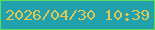 文字の大きさ：1、枠の色：5bdc61、背景の色：21a1ac、文字の色：e0c752 無料ブログパーツのブログ時計