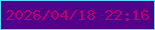 文字の大きさ：1、枠の色：5bdcf7、背景の色：51028a、文字の色：b80169 無料ブログパーツのブログ時計