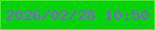 文字の大きさ：5、枠の色：5bde3d、背景の色：04d309、文字の色：9a4ef9 無料ブログパーツのブログ時計