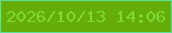 文字の大きさ：3、枠の色：5be194、背景の色：65ad08、文字の色：7fd835 無料ブログパーツのブログ時計
