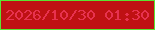 文字の大きさ：3、枠の色：5be332、背景の色：bf1113、文字の色：e7324f 無料ブログパーツのブログ時計