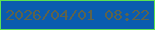 文字の大きさ：4、枠の色：5be352、背景の色：0a5cae、文字の色：5e634a 無料ブログパーツのブログ時計