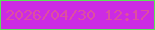 文字の大きさ：3、枠の色：5be358、背景の色：cc2be3、文字の色：dd4fa0 無料ブログパーツのブログ時計