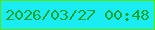 文字の大きさ：4、枠の色：5be40e、背景の色：1aedf1、文字の色：0fa52d 無料ブログパーツのブログ時計