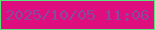 文字の大きさ：4、枠の色：5be47d、背景の色：df0e7f、文字の色：884a9c 無料ブログパーツのブログ時計
