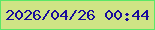 文字の大きさ：3、枠の色：5be767、背景の色：cfe485、文字の色：190c9b 無料ブログパーツのブログ時計