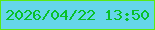 文字の大きさ：2、枠の色：5be913、背景の色：65d6e9、文字の色：08c128 無料ブログパーツのブログ時計