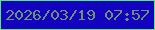 文字の大きさ：2、枠の色：5be969、背景の色：1302bf、文字の色：6e9373 無料ブログパーツのブログ時計