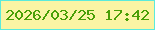 文字の大きさ：3、枠の色：5beadb、背景の色：faf4a4、文字の色：499f06 無料ブログパーツのブログ時計