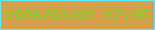 文字の大きさ：2、枠の色：5bebff、背景の色：d69f4b、文字の色：72de24 無料ブログパーツのブログ時計