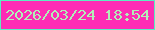 文字の大きさ：4、枠の色：5bedc1、背景の色：fe2cb5、文字の色：b1f0b8 無料ブログパーツのブログ時計