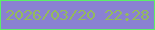 文字の大きさ：4、枠の色：5bef67、背景の色：8a81d1、文字の色：94ba5c 無料ブログパーツのブログ時計