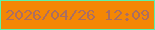 文字の大きさ：2、枠の色：5bf2ab、背景の色：f48705、文字の色：ab6e62 無料ブログパーツのブログ時計