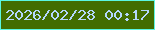 文字の大きさ：5、枠の色：5bf6e1、背景の色：426d00、文字の色：b4d8fd 無料ブログパーツのブログ時計