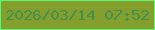文字の大きさ：3、枠の色：5bf875、背景の色：849f2b、文字の色：458f4c 無料ブログパーツのブログ時計
