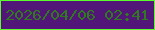 文字の大きさ：3、枠の色：5bfc2b、背景の色：521578、文字の色：2f791f 無料ブログパーツのブログ時計