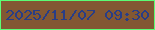 文字の大きさ：1、枠の色：5bfd75、背景の色：825833、文字の色：283d86 無料ブログパーツのブログ時計