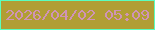 文字の大きさ：4、枠の色：5bfebe、背景の色：b19e34、文字の色：cf94b6 無料ブログパーツのブログ時計