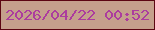 文字の大きさ：2、枠の色：5c0612、背景の色：c5a08c、文字の色：ac3c9e 無料ブログパーツのブログ時計