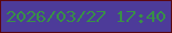 文字の大きさ：2、枠の色：5c0710、背景の色：4d3b99、文字の色：389046 無料ブログパーツのブログ時計