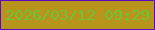 文字の大きさ：2、枠の色：5c07c1、背景の色：b7941c、文字の色：6fc433 無料ブログパーツのブログ時計