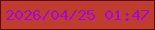 文字の大きさ：3、枠の色：5c0c08、背景の色：bf3d2f、文字の色：a406d8 無料ブログパーツのブログ時計