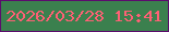 文字の大きさ：5、枠の色：5c0c6d、背景の色：3b804e、文字の色：fe6075 無料ブログパーツのブログ時計