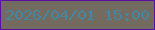 文字の大きさ：1、枠の色：5c0da2、背景の色：736a60、文字の色：4487a2 無料ブログパーツのブログ時計