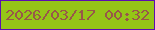 文字の大きさ：5、枠の色：5c0eb0、背景の色：95c517、文字の色：985749 無料ブログパーツのブログ時計