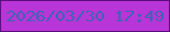 文字の大きさ：1、枠の色：5c0f7c、背景の色：b835d7、文字の色：3e64b4 無料ブログパーツのブログ時計