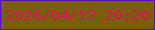 文字の大きさ：5、枠の色：5c0fb8、背景の色：786008、文字の色：e00d5f 無料ブログパーツのブログ時計