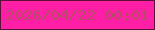 文字の大きさ：3、枠の色：5c1136、背景の色：ff1fa6、文字の色：b64c64 無料ブログパーツのブログ時計
