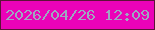 文字の大きさ：1、枠の色：5c1337、背景の色：eb03b8、文字の色：9ea8c1 無料ブログパーツのブログ時計