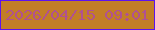 文字の大きさ：5、枠の色：5c13ee、背景の色：c27e27、文字の色：b05191 無料ブログパーツのブログ時計
