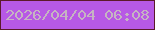 文字の大きさ：5、枠の色：5c1a2a、背景の色：b759e5、文字の色：c6b4c2 無料ブログパーツのブログ時計