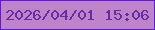 文字の大きさ：2、枠の色：5c1adc、背景の色：bf83c9、文字の色：692aa5 無料ブログパーツのブログ時計