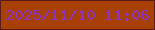 文字の大きさ：4、枠の色：5c1b18、背景の色：a84004、文字の色：8d30c4 無料ブログパーツのブログ時計