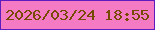 文字の大きさ：2、枠の色：5c1cc0、背景の色：f47bc3、文字の色：774a03 無料ブログパーツのブログ時計
