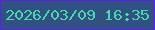 文字の大きさ：4、枠の色：5c1dee、背景の色：305181、文字の色：49d7ac 無料ブログパーツのブログ時計