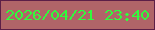 文字の大きさ：2、枠の色：5c1e47、背景の色：b06468、文字の色：31fb3c 無料ブログパーツのブログ時計