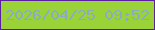 文字の大きさ：3、枠の色：5c1fa1、背景の色：99d337、文字の色：89acc3 無料ブログパーツのブログ時計
